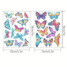 Afbeelding in Gallery-weergave laden, Diamond Painting 5D 23 Stickers Vlinders