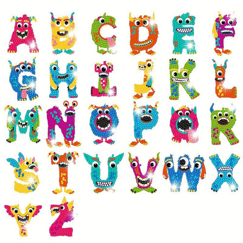 Diamond Painting 5D 26 Letters Stickers