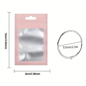 Diamond Painting 5D 50 Ziplock Zakjes en 1 Boek Ring in 8 Kleuren