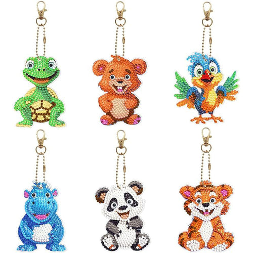 Dieren Hangers Diamond Painting 6 Stuks