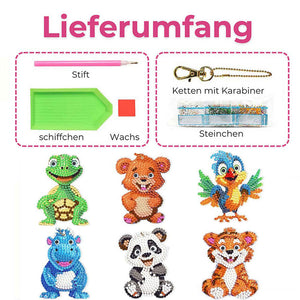 Dieren Hangers Diamond Painting 6 Stuks