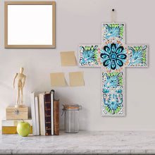 Afbeelding in Gallery-weergave laden, Decoratieve Hanger Diamond Painting Blauwe Kruis