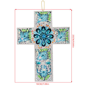 Decoratieve Hanger Diamond Painting Blauwe Kruis