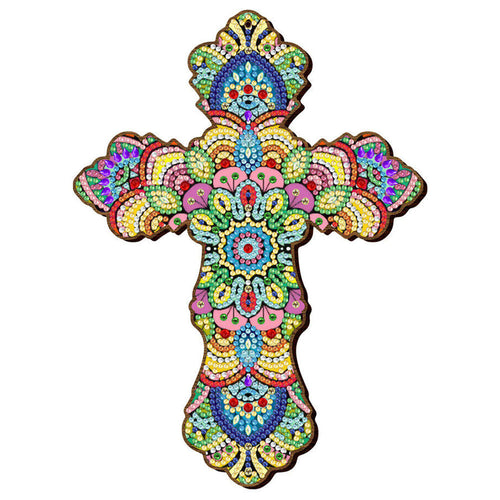 Decoratieve Hanger Diamond Painting Kruis Bloemen