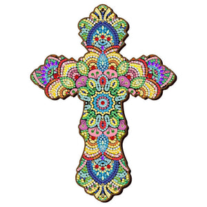 Decoratieve Hanger Diamond Painting Kruis Bloemen