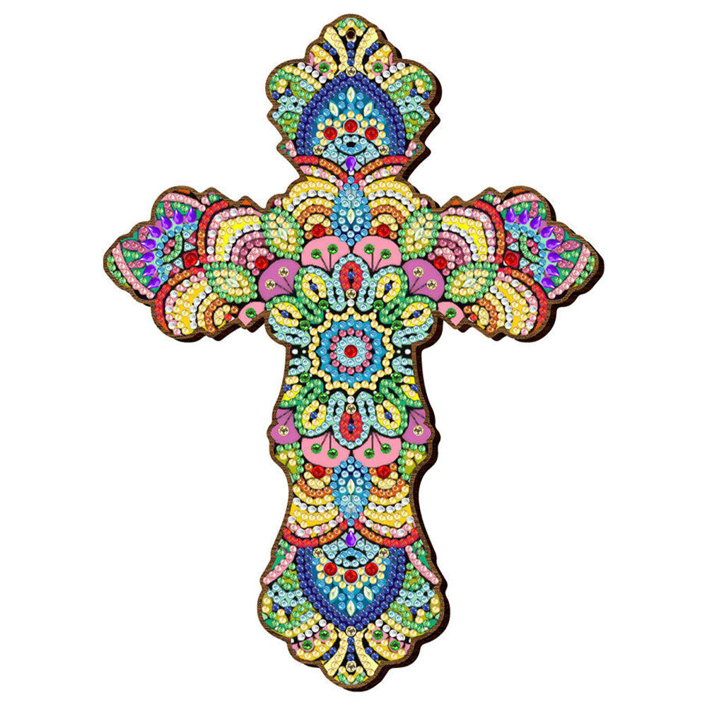 Decoratieve Hanger Diamond Painting Kruis Bloemen