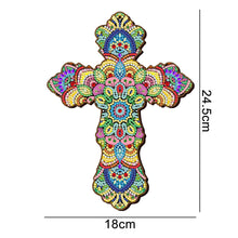 Afbeelding in Gallery-weergave laden, Decoratieve Hanger Diamond Painting Kruis Bloemen
