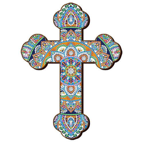 Decoratieve Hanger Diamond Painting met Mandala Kruis