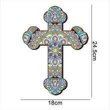 Afbeelding in Gallery-weergave laden, Decoratieve Hanger Diamond Painting met Mandala Kruis