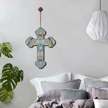 Afbeelding in Gallery-weergave laden, Decoratieve Hanger Diamond Painting met Mandala Kruis