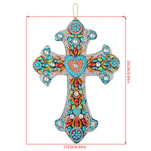 Afbeelding in Gallery-weergave laden, Decoratieve Hanger Diamond Painting Kruis met Hart