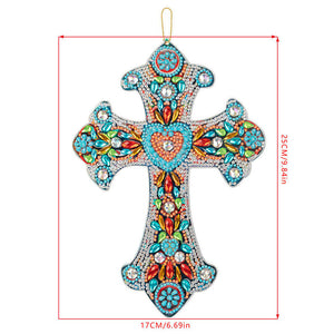 Decoratieve Hanger Diamond Painting Kruis met Hart