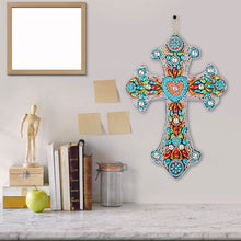 Afbeelding in Gallery-weergave laden, Decoratieve Hanger Diamond Painting Kruis met Hart