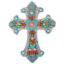 Afbeelding in Gallery-weergave laden, Decoratieve Hanger Diamond Painting Kruis met Hart