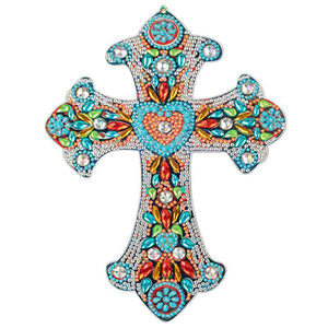 Decoratieve Hanger Diamond Painting Kruis met Hart