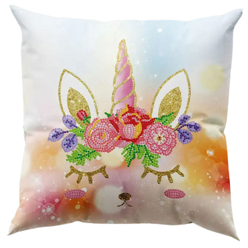 Diamond Painting Kussenhoes 5D 30x30 cm Eenhoorn