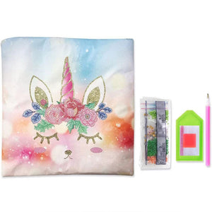 Diamond Painting Kussenhoes 5D 30x30 cm Eenhoorn