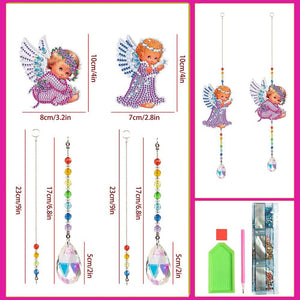 Kristallen Klok Diamond Painting 5D Engel 2 Stuks