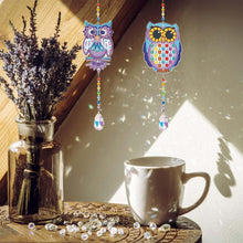 Afbeelding in Gallery-weergave laden, Kristallen Klok Diamond Painting 5D Uilen met 2 Stuks