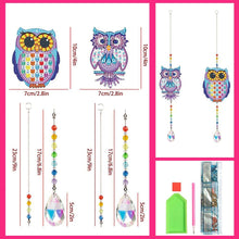 Afbeelding in Gallery-weergave laden, Kristallen Klok Diamond Painting 5D Uilen met 2 Stuks