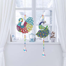 Afbeelding in Gallery-weergave laden, Kristallen Klok Diamond Painting 5D Pauw 2 Stuks