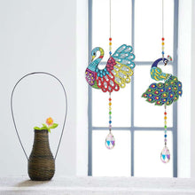 Afbeelding in Gallery-weergave laden, Kristallen Klok Diamond Painting 5D Pauw 2 Stuks