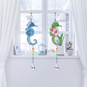 Kristallen Carillon Diamond Painting 5D Zeepaard 2 Stuks