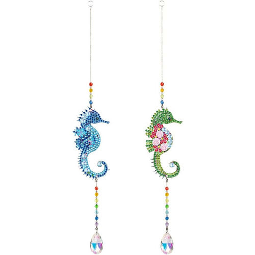 Kristallen Windgong Diamond Painting 5D Zeepaardje 2 Stuks