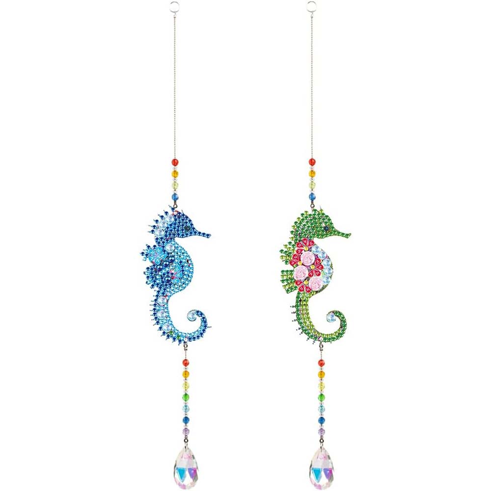Kristallen Windgong Diamond Painting 5D Zeepaardje 2 Stuks