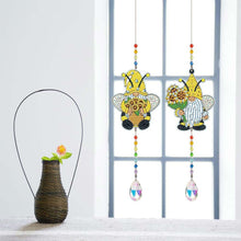Afbeelding in Gallery-weergave laden, Kristallen Windgong Diamond Painting 5D Kabouters met Zonnebloem 2 Stuks