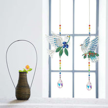 Afbeelding in Gallery-weergave laden, Kristallen Klok Diamond Painting 5D Duiven 2 Stuks