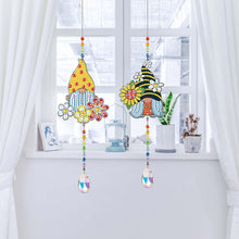 Afbeelding in Gallery-weergave laden, Kristallen Klok Diamond Painting 5D Kabouter met Zonnebloem 2 Stuks
