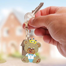 Afbeelding in Gallery-weergave laden, Diamond Painting Sleutelhangers 5D met Beer 5 Stuks
