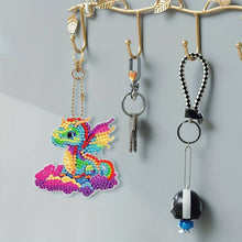 Afbeelding in Gallery-weergave laden, Diamond Painting Sleutelhanger 5D Draak 6 Stuks
