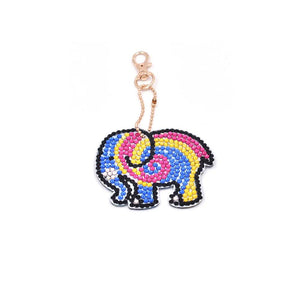 Diamond Painting Sleutelhanger 5D Olifanten 4 Stuks