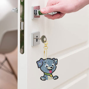 Diamond Painting Sleutelhanger 5D Honden 5 Stuks