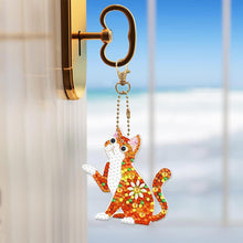 Afbeelding in Gallery-weergave laden, Diamond Painting Sleutelhangers 5D Katten Set van 5 Stuks