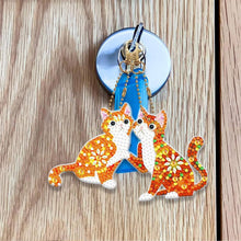 Afbeelding in Gallery-weergave laden, Diamond Painting Sleutelhangers 5D Katten Set van 5 Stuks