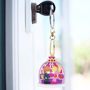 Diamond Painting Sleutelhangers 5D Liefde 6 Stuks