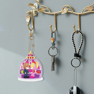 Diamond Painting Sleutelhangers 5D Liefde 6 Stuks