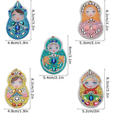 Afbeelding in Gallery-weergave laden, Diamond Painting Sleutelhanger 5D met Matroesjka