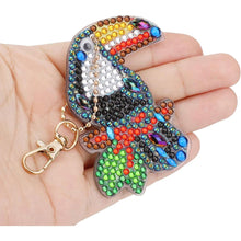 Afbeelding in Gallery-weergave laden, Diamond Painting Sleutelhanger 5D met Papegaaien 5 Stuks