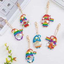 Afbeelding in Gallery-weergave laden, Diamond Painting Sleutelhanger 5D Regenboog Kabouter