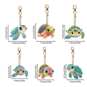 Diamond Painting Hanger Schildpad 6 Stuks