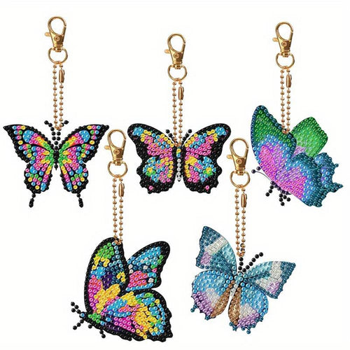 Diamond Painting Vlinders - Set van 5 Stuks