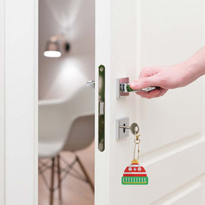 Diamond Painting Sleutelhanger 5D Set 1 Kerst 8 Stuks