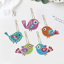 Afbeelding in Gallery-weergave laden, Diamond Painting Sleutelhangers 5D Vogels 5 Stuks