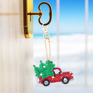 Diamond Painting Sleutelhangers 5D Kerst 6 Stuks
