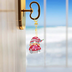 Diamond Painting Sleutelhanger 5D Kabouter met Paddenstoelen