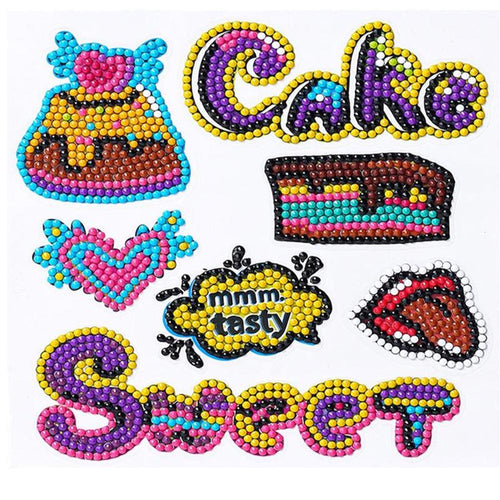 Diamond Painting Stickerset Taart